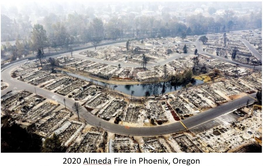 The aftermath of the 2020 Almeda Fire in Phoenix, Oregon.