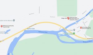 Lane Transit District (LTD) has added two temporary bus stops along the McKenzie River Highway (Highway 126) at the east end of Blue River Drive