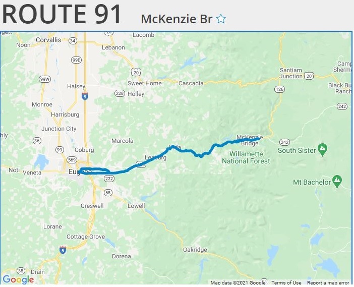 LTD resumes service at 10 McKenzie River Route 91 bus stops on Monday, March 22.