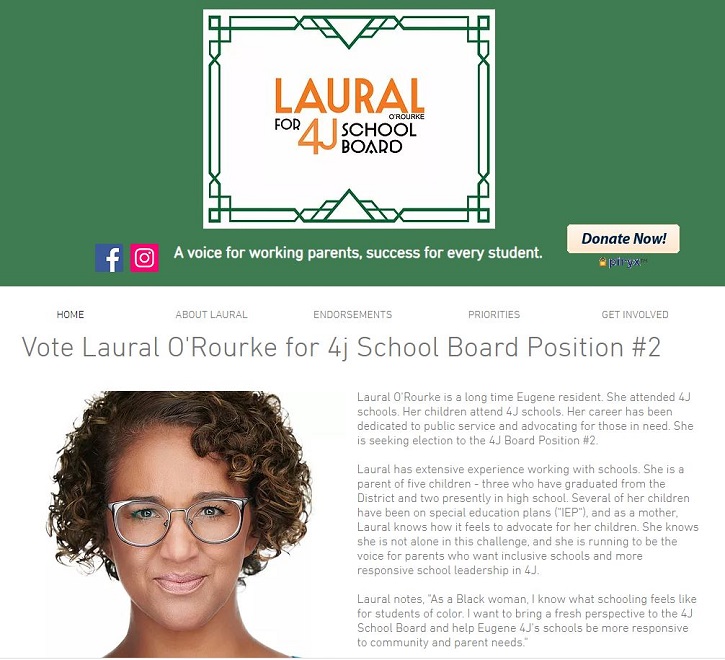 Laural O'Rourke is running for Eugene School District 4J School Board.