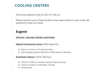 LTD is offering free rides to cooling centers during the current heat wave.
