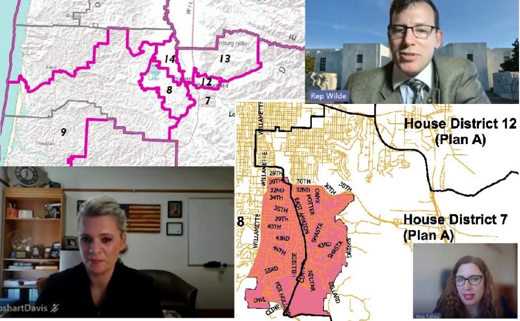 Redistricting maps were released for public comment Friday, Sept. 3. Rep. Shelly Boshart Davis recalled March testimony from Rep. Marty Wilde; Rep. Julie Fahey also asked that boundaries keep neighborhoods intact.