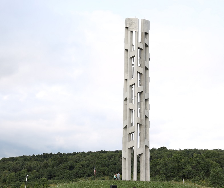 The 'Tower of Voices' overlooks the Flight 93 National Memorial. Photo courtesy National Park Service.