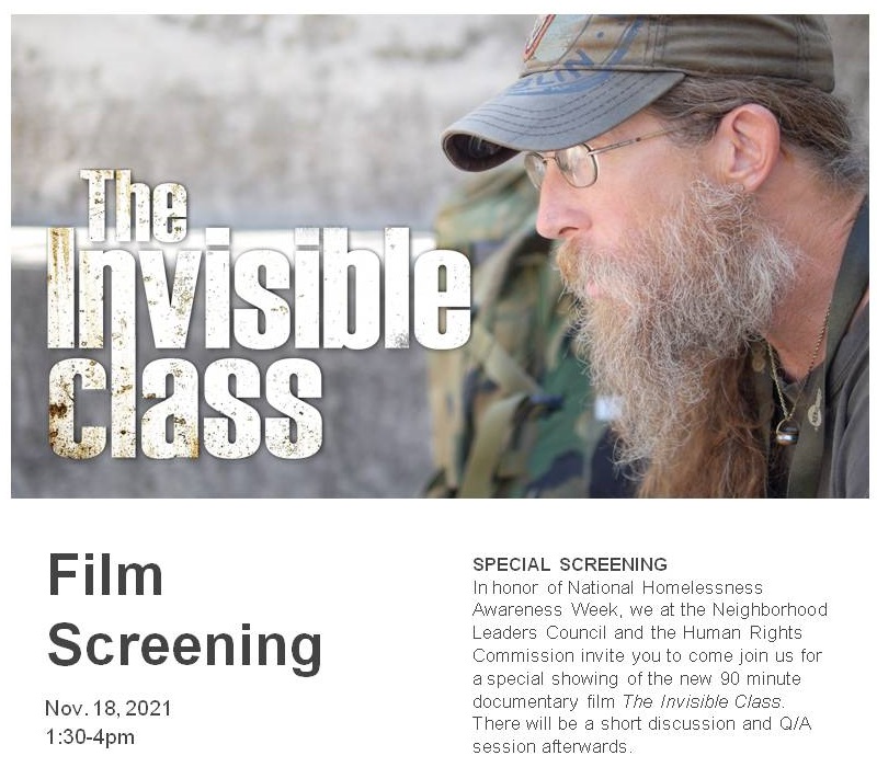 A 90-minute documentary, "The Invisible Class," will be shown at Campbell Community Center on Nov. 18, 2021, 1:30-4 p.m. The film is also available online.