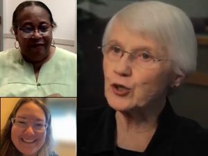 Pastor Deleesa Meashintubby and Sarah Koski talked about Sister Monica's ongoing support for faith leaders on the front lines.