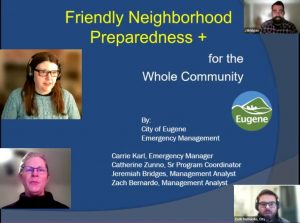 The City's Emergency Management team explained how Friendly Area Neighbors can prepare for the next emergency.