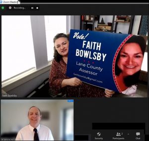 Faith Bowlsby is a candidate for Lane County Assessor in the May 17, 2022 election.